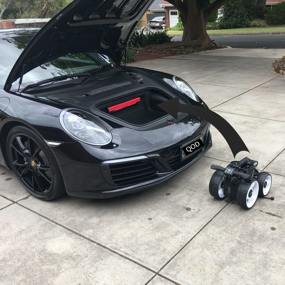 Q16 Electric Push Golf Buggy All Terrain with four Free Accessories